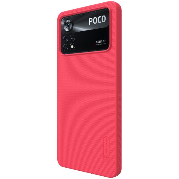 Nillkin Coque Super Frosted Shield Xiaomi Poco X4 Pro 5G - Rouge