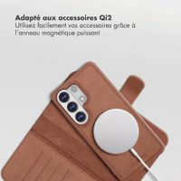 Selencia Étui portefeuille amovible Olyn avec MagSafe Samsung Galaxy S26 Ultra - Marron