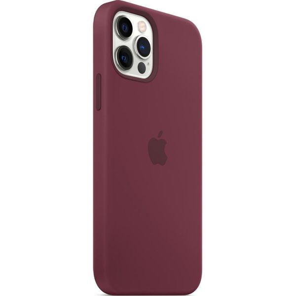 Apple Coque en silicone MagSafe Apple iPhone 12 (Pro) - Plum