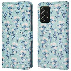 imoshion ﻿Étui de téléphone portefeuille Design Samsung Galaxy A52(s) (5G/4G) - Blue Flowers