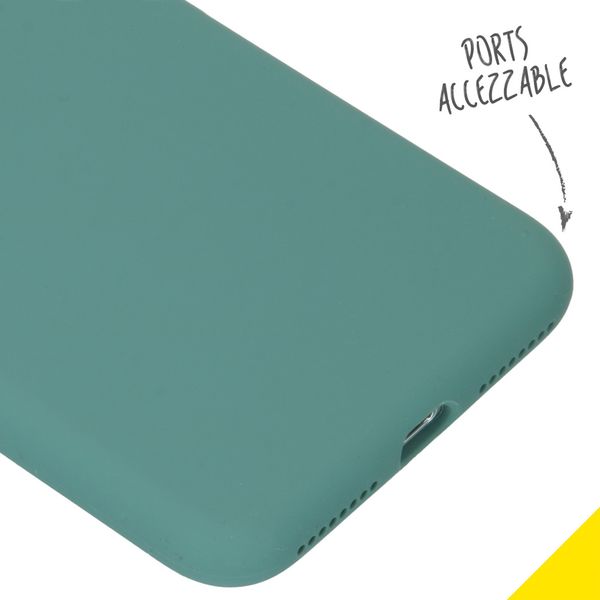 Accezz Coque Liquid Silicone iPhone 8 Plus / 7 Plus - Vert foncé