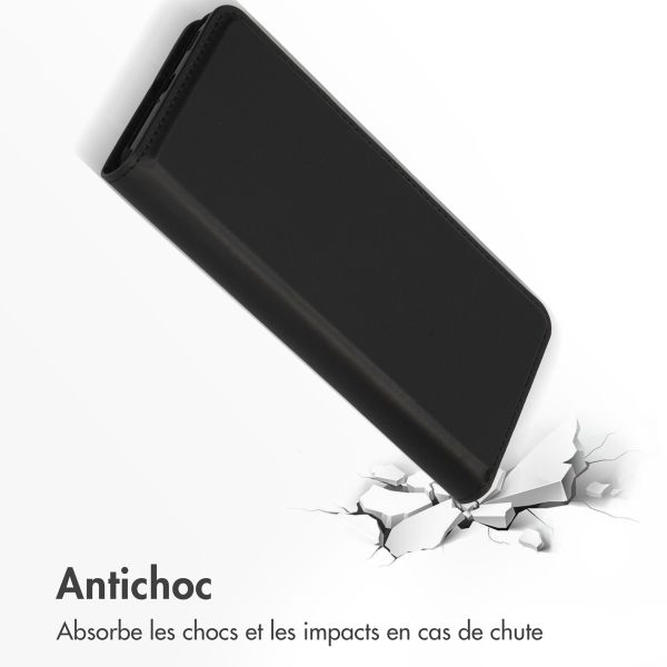 Accezz Étui de téléphone Slim Folio en cuir de qualité supérieure Samsung Galaxy S21 - Noir