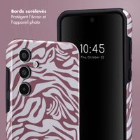 Selencia Coque arrière Vivid Tough Samsung Galaxy A35 - Trippy Swirl Dark Rose