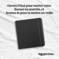 Kobo Étui de liseuse Notebook SleepCover Kobo Libra Colour - Noir