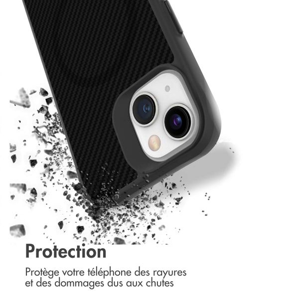imoshion Rugged Hybrid Carbon Case avec MagSafe Apple iPhone 13 - Noir