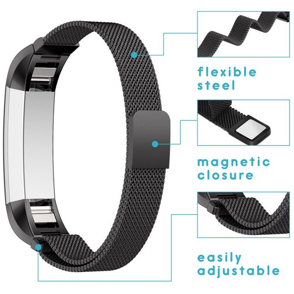 imoshion Milanais Watch bracelet Fitbit Alta (HR) - Noir