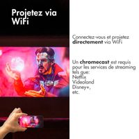 imoshion Mini-projecteur - Mini-vidéoprojecteur WiFi - 3400 lumens - Blanc