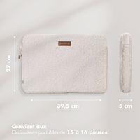 Selencia Pochette ordinateur Teddy 15-16 pouces - Latte