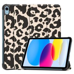 imoshion Coque tablette Design Trifold Apple iPad 11 (2025) 11 pouces A16 / iPad 10 (2022) 10.9 pouces - Leopard