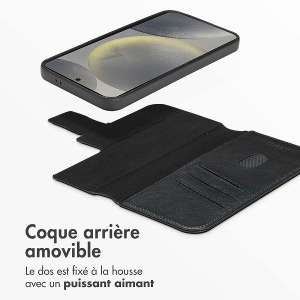 Accezz Étui de télephone portefeuille en cuir 2-en-1 avec MagSafe Samsung Galaxy S24 - Onyx Black