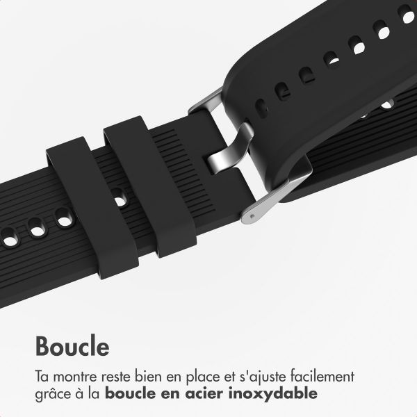 imoshion Bracelet en silicone OnePlus Watch 3 / 2 / 2R / Oppo Watch X2 / X - Noir