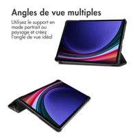 imoshion Coque tablette Design Trifold Samsung Galaxy Tab S9 11.0 pouces - Black Marble