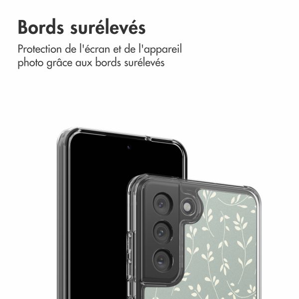 imoshion Coque Design Samsung Galaxy S21 FE - Smoke Green Flowers