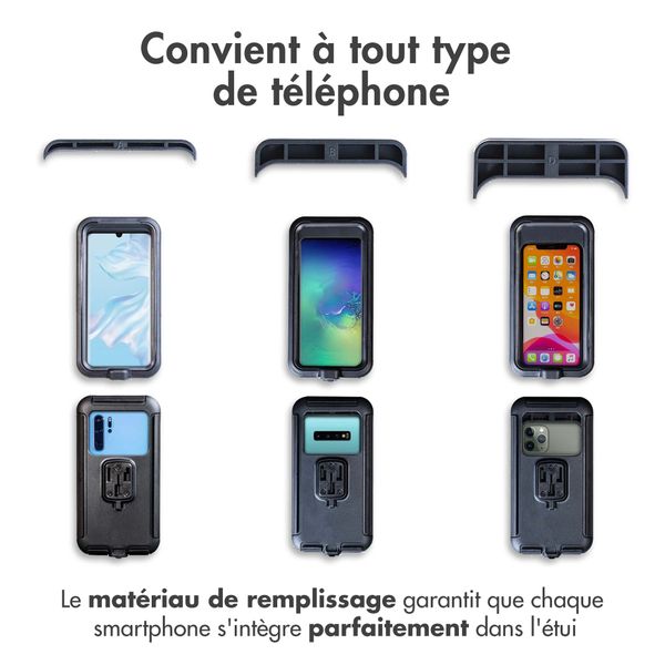 Accezz Support de téléphone pour vélo Pro Samsung Galaxy A22 (5G) - Universel - avec étui - Noir