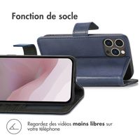 imoshion Étui de téléphone portefeuille Luxe iPhone 14 Pro - Bleu foncé