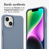 imoshion Coque arrière Color avec cordon amovible et MagSafe Apple iPhone 14 - Ash Blue