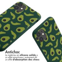 imoshion Coque design en silicone avec cordon Apple iPhone 11 - Avocado Green