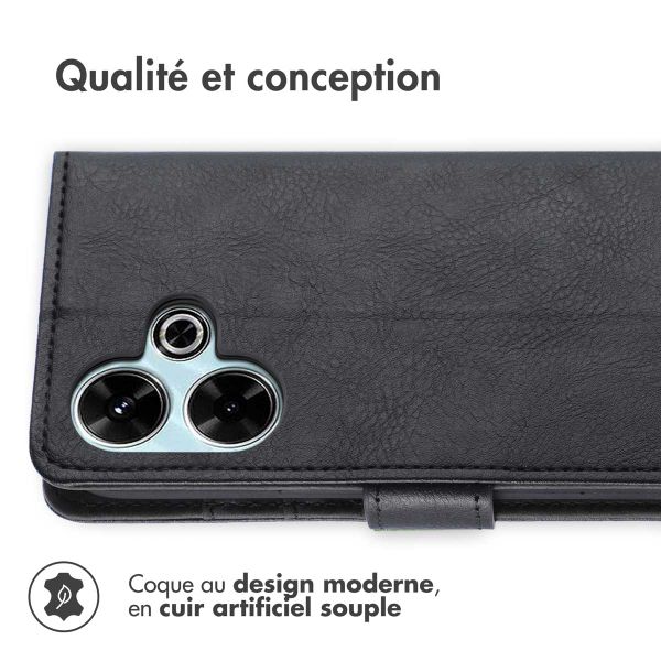 imoshion Étui de télephone portefeuille Xiaomi Redmi 13 4G - Noir