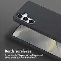 Selencia Coque design en silicone avec cordon Samsung Galaxy S25 - Noir