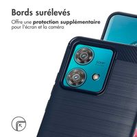 imoshion Coque Brushed Motorola Edge 40 Neo - Bleu foncé