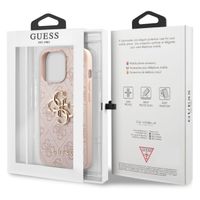 Guess Coque 4G Metal Logo Backcover iPhone 13 - Rose / Dorée