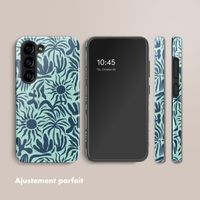 Selencia Coque arrière Vivid Samsung Galaxy S23 - Tropical Vibes Light Blue