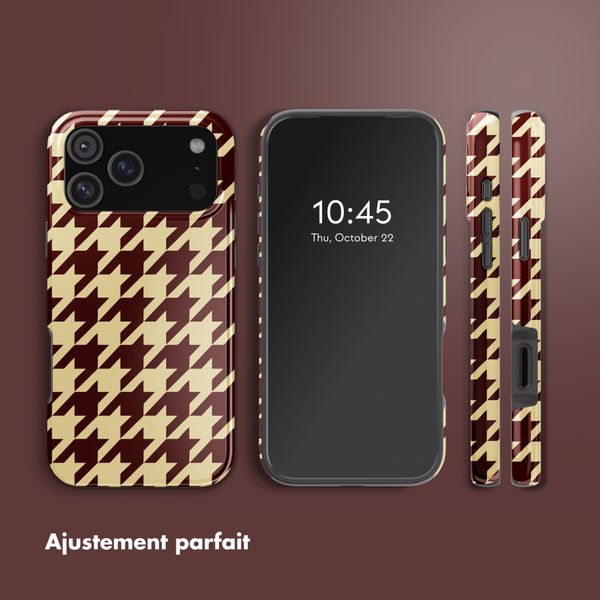 Selencia Coque arrière Vivid avec MagSafe Apple iPhone 17 Pro Max - Pied-de-Poule