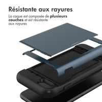 imoshion Coque arrière avec porte-cartes Apple iPhone SE (2022 / 2020) / 8 / 7 - Bleu foncé