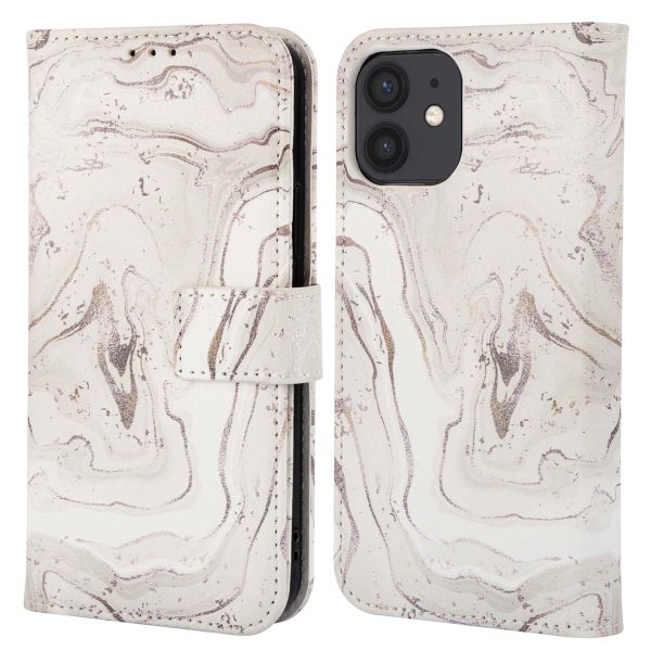 imoshion Étui de téléphone portefeuille Design iPhone 12 (Pro) - Sandy Marble