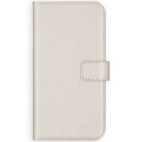 Selencia Étui de téléphone portefeuille en cuir véritable Samsung Galaxy A72 - Greige