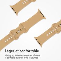 imoshion Bracelet en silicone⁺ Apple Watch Series 1 t/m 9 / SE (38/40/41 mm) | Series 10 / 11 (42 mm) - Taille S/M - Walnut