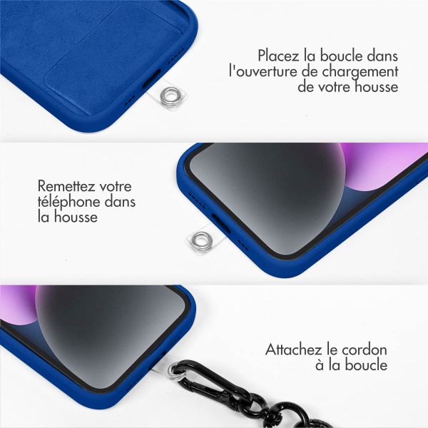 imoshion ﻿Cordon de téléphone universel taille unique - 10 mm d'épaisseur - Bleu