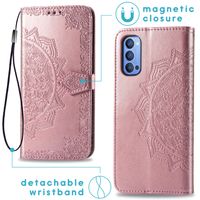 imoshion Etui de télephone Mandala Oppo Reno4 5G - Rose Doré
