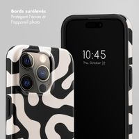 Selencia Coque arrière Vivid Tough iPhone 15 Pro - Art Wave Black