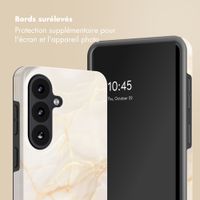 Selencia Coque arrière Vivid avec MagSafe Samsung Galaxy S26 Plus - Golden Beige Marble