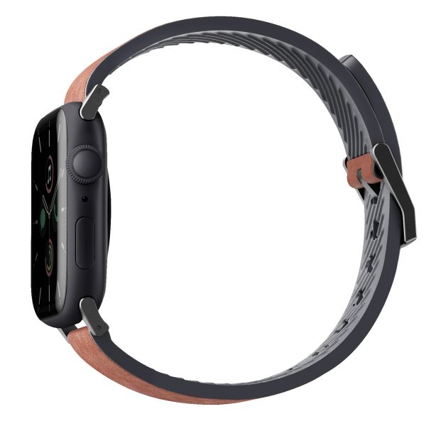 Uniq Bracelet Straden étanche en cuir Apple Watch Series 1 t/m 11 / SE / Ultra (44/45/46/49 mm) - Toffee