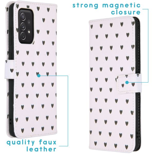 imoshion Coque silicone design Galaxy A72 - Hearts Allover White