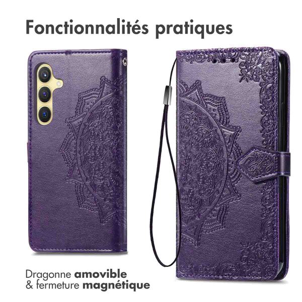 imoshion Etui de télephone Mandala Samsung Galaxy S24 Plus - Violet