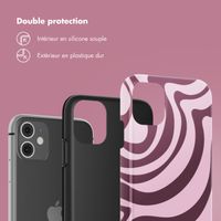 Selencia Coque arrière Vivid Apple iPhone 11 - Wavy Swirl Pink Plum