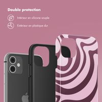 Selencia Coque arrière Vivid Tough iPhone 11 - Wavy Swirl Pink Plum