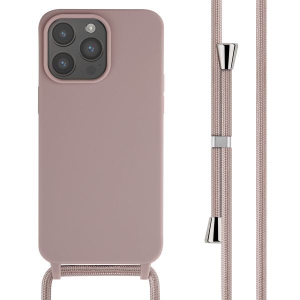 imoshion ﻿Coque en silicone avec cordon iPhone 15 Pro Max - Sand Pink