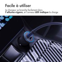 imoshion Chargeur voiture – Chargeur rapide 30 watts avec 2 ports USB-C