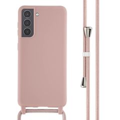 imoshion Coque en silicone avec cordon Samsung Galaxy S21 - Sand Pink