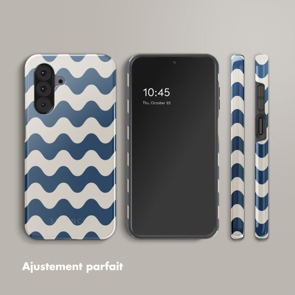 Selencia Coque arrière Vivid Samsung Galaxy A26 - Wave Vibes Classic Blue
