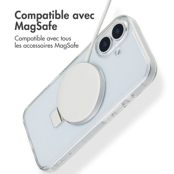 Accezz Coque Ring Stand avec MagSafe Apple iPhone 17 - Transparent