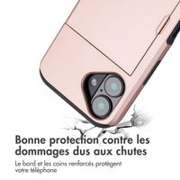 imoshion Coque arrière avec porte-cartes Apple iPhone 16 - Rose Doré