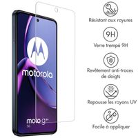 Accezz Protection d'écran en verre trempé Motorola Moto G84 - Transparent