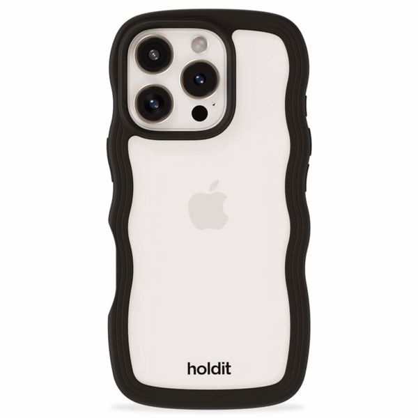 Holdit Coque Wavy iPhone 16 Pro - Black / Transparent