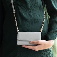 Selencia Pochette amovible en cuir végétalien Eny iPhone Xr - Gris