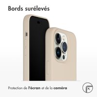 Accezz Coque Liquid Silicone iPhone 14 Pro - Stone